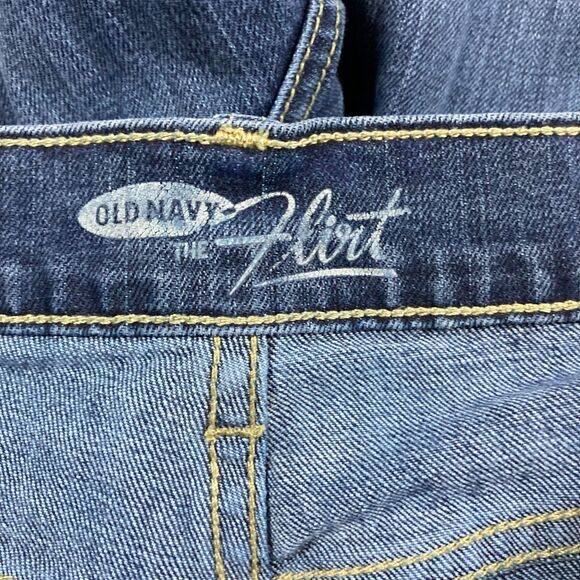 Old Navy The Flirt Skinny Leg Jeans Womens 0 Dark Blue Denim Wash Stretch Reg - Picture 3 of 7